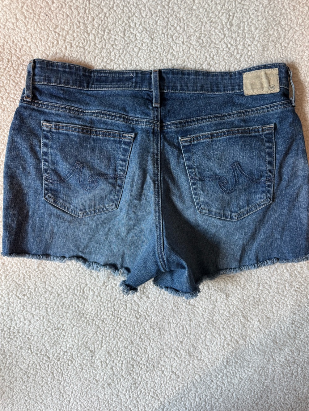 Ag Adriano Goldschmied Light Blue Denim Jeans with Red Logo